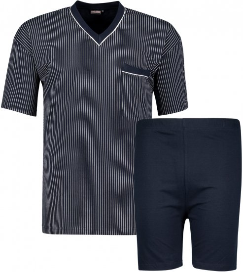 Adamo Gustav Short sleeve Pyjama Navy - Εσώρουχα/Μαγιό - Aνδρικά Εσώρουχα μεγάλα μεγέθη