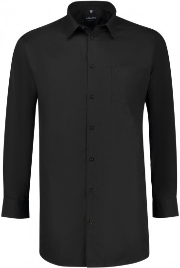 Adamo John Comfort Fit Long Sleeve shirt Black - Πουκάμισα - Aνδρικά πουκαμισα μεγαλα μεγάλα μεγέθη