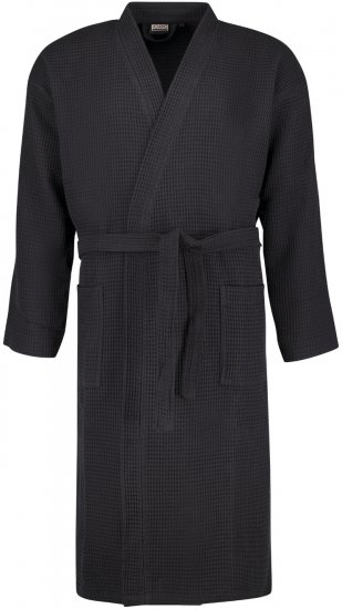 Adamo Jadon Waffelpiqué Bathrobe Black - Εσώρουχα/Μαγιό - Aνδρικά Εσώρουχα μεγάλα μεγέθη