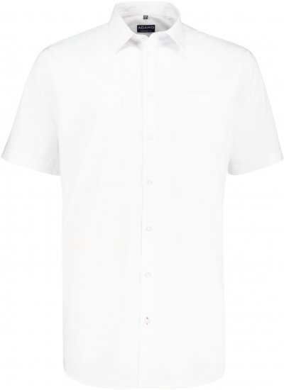 Adamo Warren Comfort Fit Short Sleeve Shirt White - Πουκάμισα - Aνδρικά πουκαμισα μεγαλα μεγάλα μεγέθη