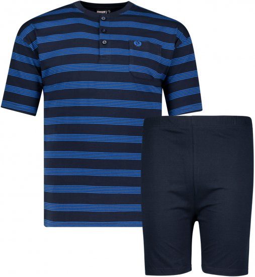Adamo Anil Serafino Short sleeve Pyjama Navy - Εσώρουχα/Μαγιό - Aνδρικά Εσώρουχα μεγάλα μεγέθη