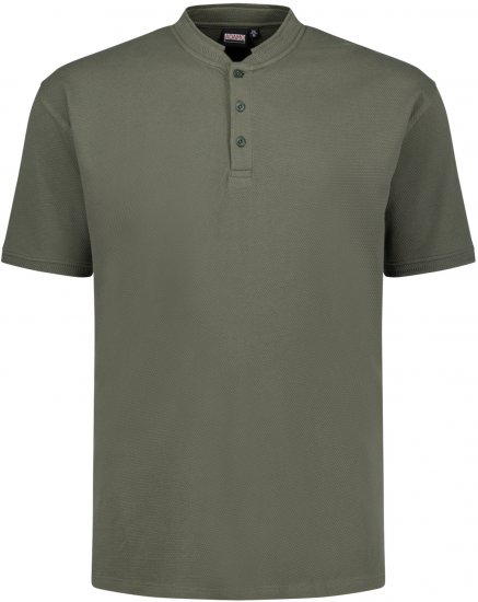 Adamo 139411 Serafino Waffelpique T-shirt Olive Green - Μακό μπλουζάκια - Aνδρικά μπλουζεσ μεγάλα μεγέθη