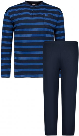 Adamo Alex Serafino Long sleeve Pyjama Navy - Εσώρουχα/Μαγιό - Aνδρικά Εσώρουχα μεγάλα μεγέθη