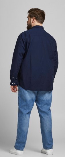 Jack & Jones Summer Shirt L/S Navy - Πουκάμισα - Aνδρικά πουκαμισα μεγαλα μεγάλα μεγέθη