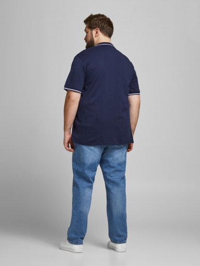 Jack & Jones Jersey Polo Navy - Πόλο μπλουζάκια - Aνδρικά μπλουζακια πολο μεγάλα μεγέθη