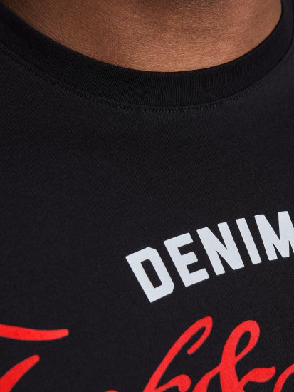 Jack & Jones Elogo T-Shirt Black - Μακό μπλουζάκια - Aνδρικά μπλουζεσ μεγάλα μεγέθη
