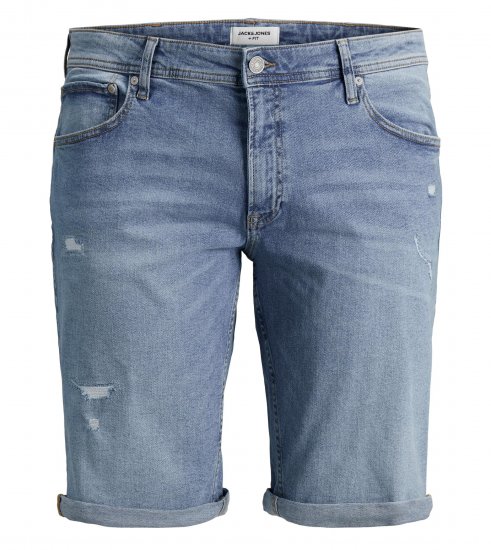 Jack & Jones Rick 5 Pocket Shorts Blue denim - Σορτς - Aνδρικεσ βερμουδεσ μεγαλα μεγάλα μεγέθη