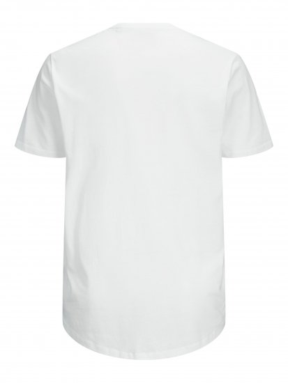 Jack & Jones NOA Crew Neck T-shirt White - Μακό μπλουζάκια - Aνδρικά μπλουζεσ μεγάλα μεγέθη