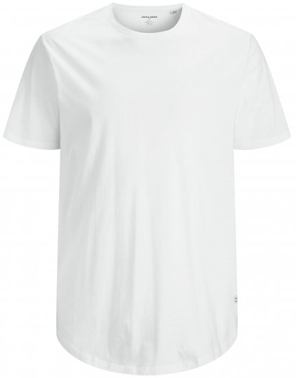 Jack & Jones NOA Crew Neck T-shirt White - Μακό μπλουζάκια - Aνδρικά μπλουζεσ μεγάλα μεγέθη
