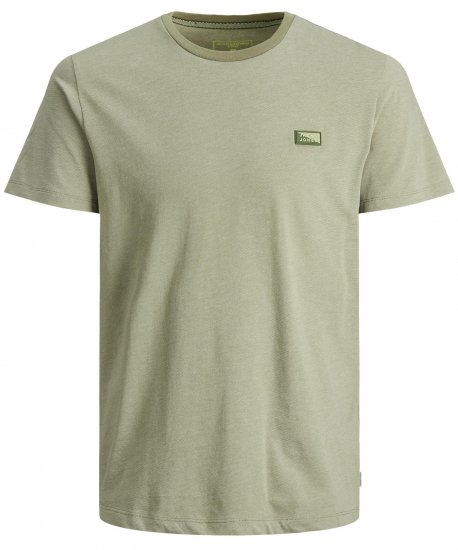 Jack & Jones Schultz Crew Neck T-Shirt Green - Μακό μπλουζάκια - Aνδρικά μπλουζεσ μεγάλα μεγέθη