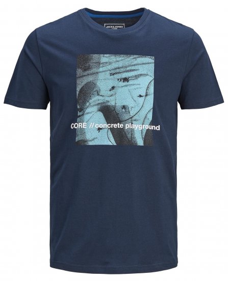 Jack & Jones Jump T-shirt Navy - Μακό μπλουζάκια - Aνδρικά μπλουζεσ μεγάλα μεγέθη