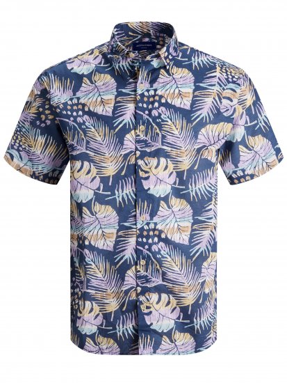 Jack & Jones Hazy S/S Shirts Ensign Blue - Πουκάμισα - Aνδρικά πουκαμισα μεγαλα μεγάλα μεγέθη