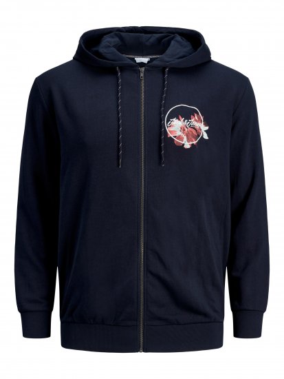 Jack & Jones Califlomax Sweat Hood Navy blazer - φούτερ/Φούτερ με κουκούλα - φούτερ/Φούτερ με κουκούλα ανδρικά μεγάλα μεγέθη 