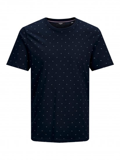 Jack & Jones Gabriel Crew Neck Tee New Navy - Μακό μπλουζάκια - Aνδρικά μπλουζεσ μεγάλα μεγέθη