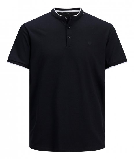 Jack & Jones Blastretch Polo S/S Navy - Μακό μπλουζάκια - Aνδρικά μπλουζεσ μεγάλα μεγέθη