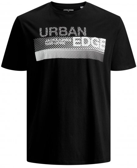 Jack & Jones Booster T-shirt Black - Μακό μπλουζάκια - Aνδρικά μπλουζεσ μεγάλα μεγέθη