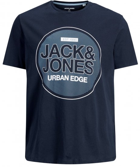 Jack & Jones Booster T-shirt Navy - Μακό μπλουζάκια - Aνδρικά μπλουζεσ μεγάλα μεγέθη