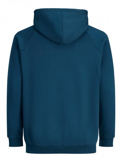 Jack & Jones Booster Hoodie Blue - φούτερ/Φούτερ με κουκούλα - φούτερ/Φούτερ με κουκούλα ανδρικά μεγάλα μεγέθη 