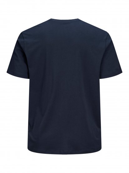 Jack & Jones Preston Crew Neck T-Shirt Navy - Μακό μπλουζάκια - Aνδρικά μπλουζεσ μεγάλα μεγέθη