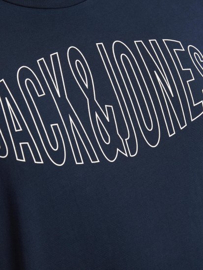 Jack & Jones Preston Crew Neck T-Shirt Navy - Μακό μπλουζάκια - Aνδρικά μπλουζεσ μεγάλα μεγέθη