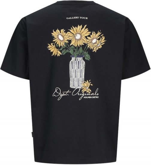 Jack & Jones Lington Back And Front Print Crew Neck T-Shirt Black - Μακό μπλουζάκια - Aνδρικά μπλουζεσ μεγάλα μεγέθη