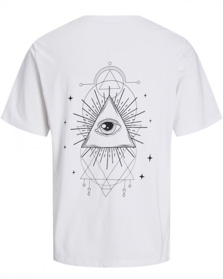 Jack & Jones Jackie Crew Neck T-Shirt White - Μακό μπλουζάκια - Aνδρικά μπλουζεσ μεγάλα μεγέθη