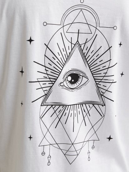 Jack & Jones Jackie Crew Neck T-Shirt White - Μακό μπλουζάκια - Aνδρικά μπλουζεσ μεγάλα μεγέθη