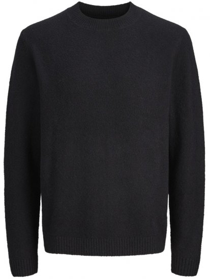 Jack & Jones Maverick Crew Neck Knitted Sweater Black - φούτερ/Φούτερ με κουκούλα - φούτερ/Φούτερ με κουκούλα ανδρικά μεγάλα μεγέθη 