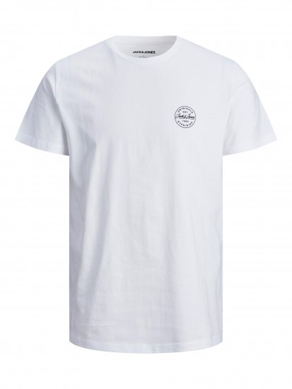Jack & Jones JJESHARK TEE White - Μακό μπλουζάκια - Aνδρικά μπλουζεσ μεγάλα μεγέθη