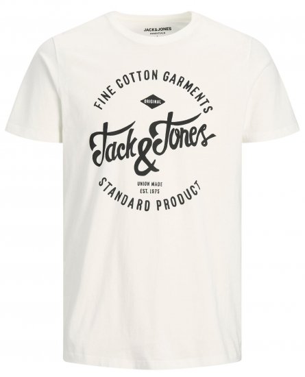 Jack & Jones JJERAFA TEE White - Μακό μπλουζάκια - Aνδρικά μπλουζεσ μεγάλα μεγέθη