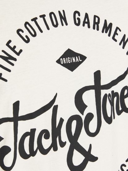 Jack & Jones JJERAFA TEE White - Μακό μπλουζάκια - Aνδρικά μπλουζεσ μεγάλα μεγέθη