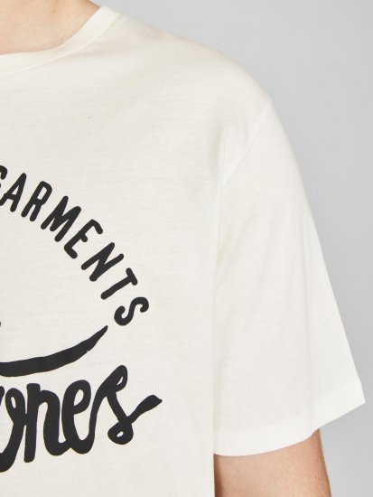 Jack & Jones JJERAFA TEE White - Μακό μπλουζάκια - Aνδρικά μπλουζεσ μεγάλα μεγέθη