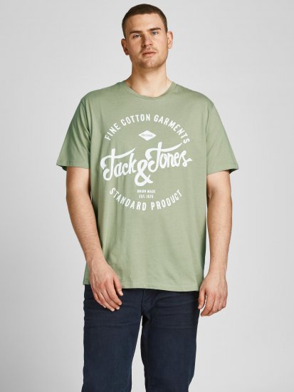 Jack & Jones JJERAFA TEE Light Green - Μακό μπλουζάκια - Aνδρικά μπλουζεσ μεγάλα μεγέθη