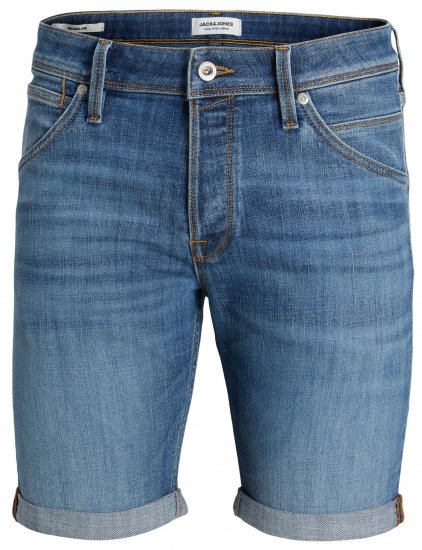 Jack & Jones JJIRICK JJFOX Shorts Blue Denim - Σορτς - Aνδρικεσ βερμουδεσ μεγαλα μεγάλα μεγέθη