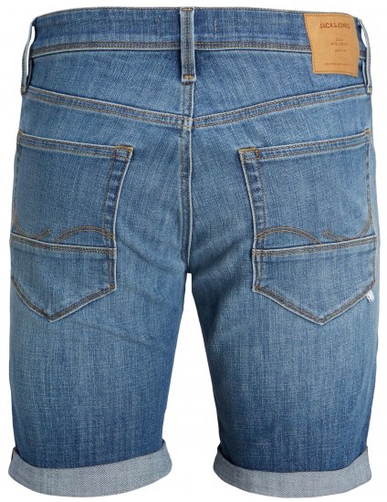 Jack & Jones JJIRICK JJFOX Shorts Blue Denim - Σορτς - Aνδρικεσ βερμουδεσ μεγαλα μεγάλα μεγέθη