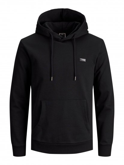 Jack & Jones JCOKING SWEAT HOOD Black - φούτερ/Φούτερ με κουκούλα - φούτερ/Φούτερ με κουκούλα ανδρικά μεγάλα μεγέθη 