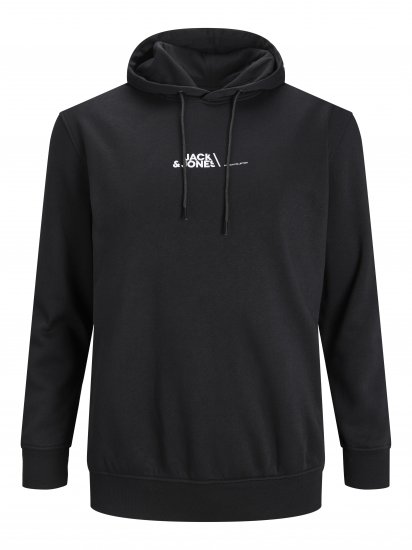 Jack & Jones JPRBLABOOSTER SWEAT Black - φούτερ/Φούτερ με κουκούλα - φούτερ/Φούτερ με κουκούλα ανδρικά μεγάλα μεγέθη 