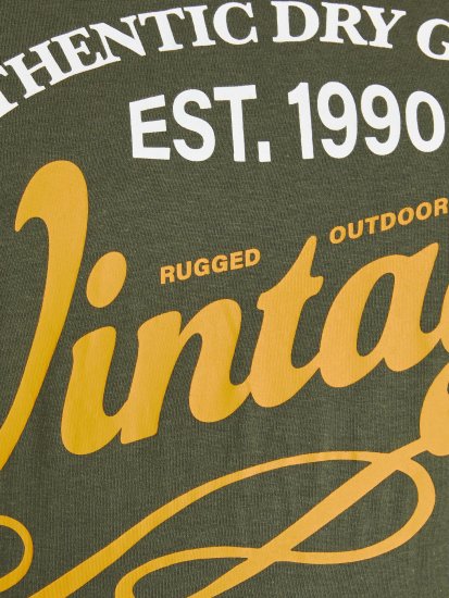 Jack & Jones JPRBLUBOOSTER TEE Khaki - Μακό μπλουζάκια - Aνδρικά μπλουζεσ μεγάλα μεγέθη