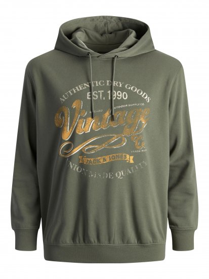 Jack & Jones JPRBLUBOOSTER SWEAT Hoodie Khaki - φούτερ/Φούτερ με κουκούλα - φούτερ/Φούτερ με κουκούλα ανδρικά μεγάλα μεγέθη 