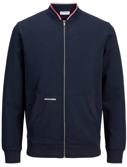 Jack & Jones JJAIDEN ZIP Sweater Navy - φούτερ/Φούτερ με κουκούλα - φούτερ/Φούτερ με κουκούλα ανδρικά μεγάλα μεγέθη 