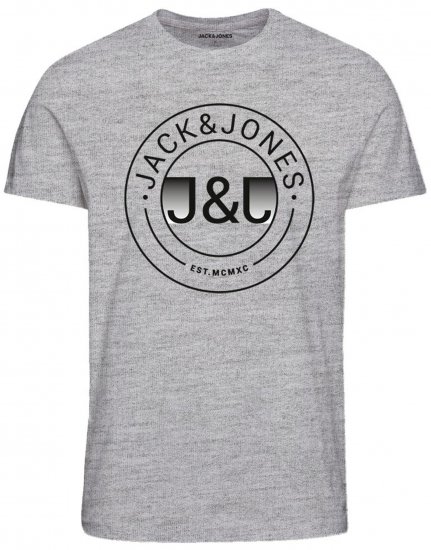 Jack & Jones JJMILAS T-Shirt Grey - Μακό μπλουζάκια - Aνδρικά μπλουζεσ μεγάλα μεγέθη