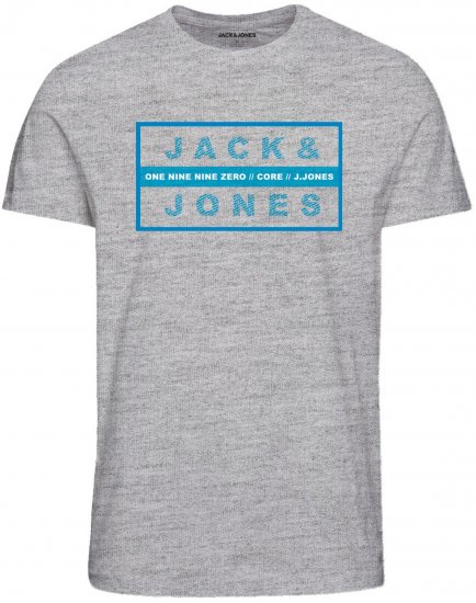 Jack & Jones JJSTORM TEE Grey - Μακό μπλουζάκια - Aνδρικά μπλουζεσ μεγάλα μεγέθη