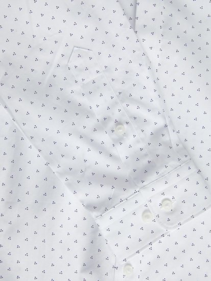 Jack & Jones JPRBLACARDIFF Print Shirt LS White - Πουκάμισα - Aνδρικά πουκαμισα μεγαλα μεγάλα μεγέθη