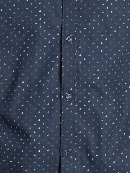 Jack & Jones JPRBLACARDIFF Print Shirt LS Navy - Πουκάμισα - Aνδρικά πουκαμισα μεγαλα μεγάλα μεγέθη