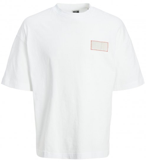 Jack & Jones JCONASA TEE White - Μακό μπλουζάκια - Aνδρικά μπλουζεσ μεγάλα μεγέθη