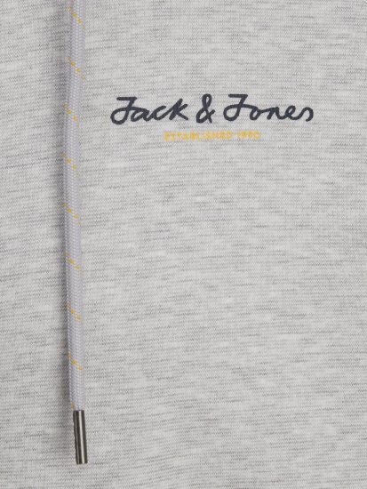 Jack & Jones JCOBERG SWEAT ZIP Hoodie Grey Melange - φούτερ/Φούτερ με κουκούλα - φούτερ/Φούτερ με κουκούλα ανδρικά μεγάλα μεγέθη 