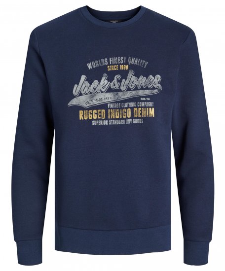 Jack & Jones JPRBLUBILLY Sweatshirt Navy - φούτερ/Φούτερ με κουκούλα - φούτερ/Φούτερ με κουκούλα ανδρικά μεγάλα μεγέθη 