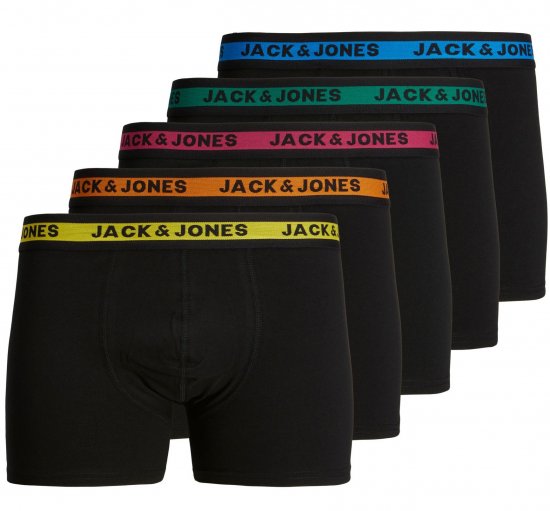 Jack & Jones JACJOSH Boxers 5-pack Black - Εσώρουχα/Μαγιό - Aνδρικά Εσώρουχα μεγάλα μεγέθη