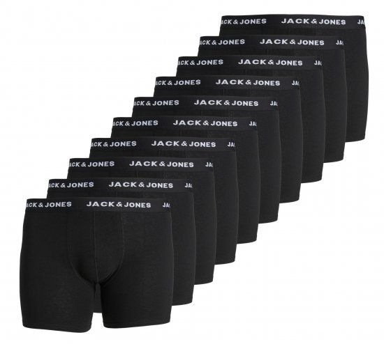 Jack & Jones JACHUEY Boxers 10-pack Black - Εσώρουχα/Μαγιό - Aνδρικά Εσώρουχα μεγάλα μεγέθη