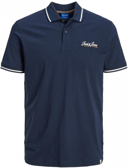Jack & Jones JORPAUL TONS Polo shirt Navy - Πόλο μπλουζάκια - Aνδρικά μπλουζακια πολο μεγάλα μεγέθη
